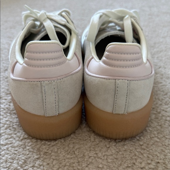 Adidas Women's Cream and Pink Sneakers - Picture 6 of 8